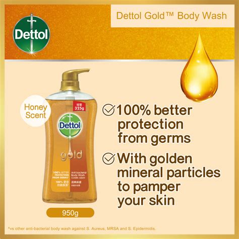 Dettol Gold Anti Bacterial Body Wash Classic Clean 950g Dettol