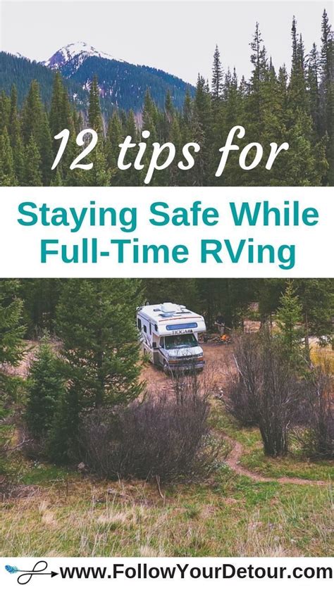 An Rv Parked In The Woods With Text Overlay Reading 12 Tips For Staying