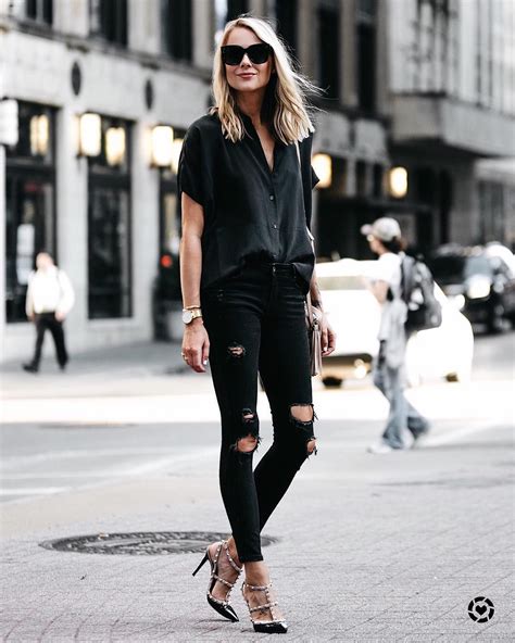 Pin By Christenelise On Love This Look Black Button Up Shirt Fashion