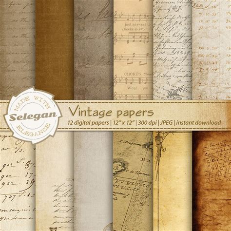 Vintage Papers Antique Paper Texture Old Historic Paper Etsy