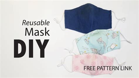 Free face mask pattern for sewing pleated fabric face masks with diy fabric ties or elastic loops. Reusable DIY Mask with Interchangeable Filter! Free ...