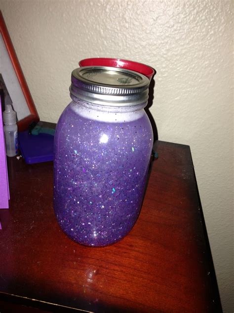 Calming Jar For Teaching Hot Water Glitter Glue And Glitter In A