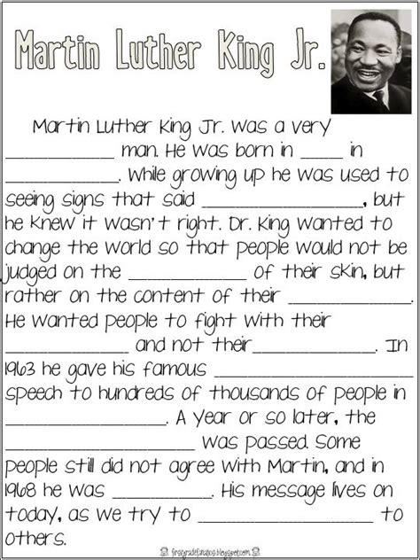 First Grade Fanatics Mlk Jr Martin Luther King Education Mlk