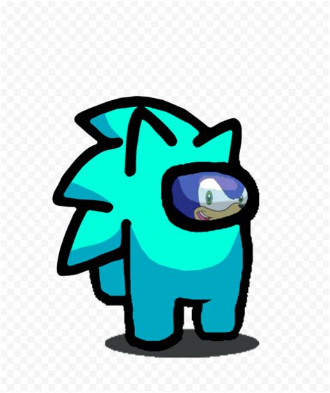 Hd Among Us Sonic Cyan Character Png Citypng