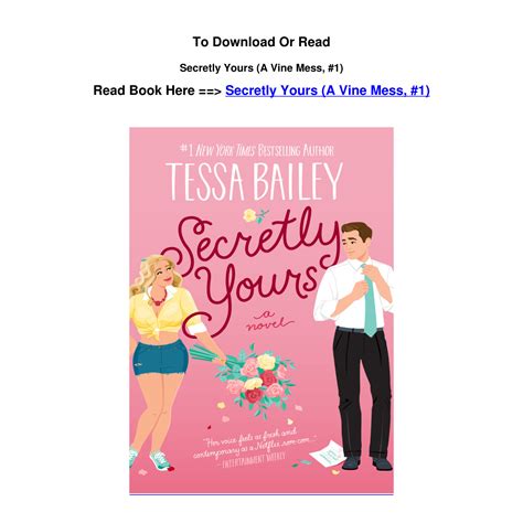 EPub Download Secretly Yours A Vine Mess BY Tessa Bailey Pdf DocDroid