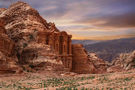 Petra Ad Deir World Heritage Sand Stone Antique