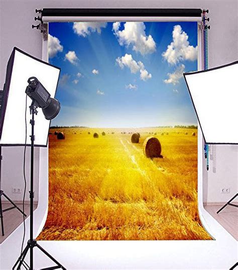 Greendecor 5x7ft Backdrop Photography Background Rural Scenery Haystack