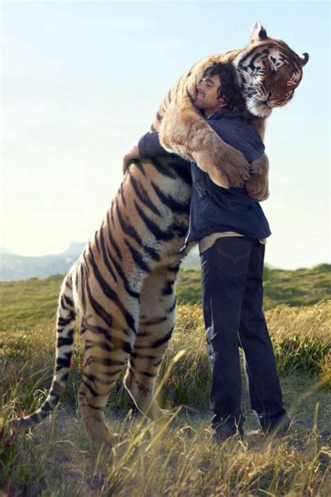 Psbattle Man Hugging A Tiger Photoshopbattles