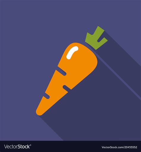 Carrot Flat Icon Colorful Logo Royalty Free Vector Image
