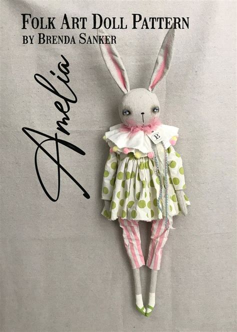 Bunny Rabbit Easter Epattern Primitive Cloth Doll Craft Etsy Cloth