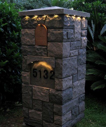 Make your post envious with brick mailbox designs homesfeed. Faux Columns | Mailbox design, Mailbox landscaping, Stone ...