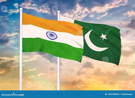 Relationship Between The India And The Pakistan Stock Illustration