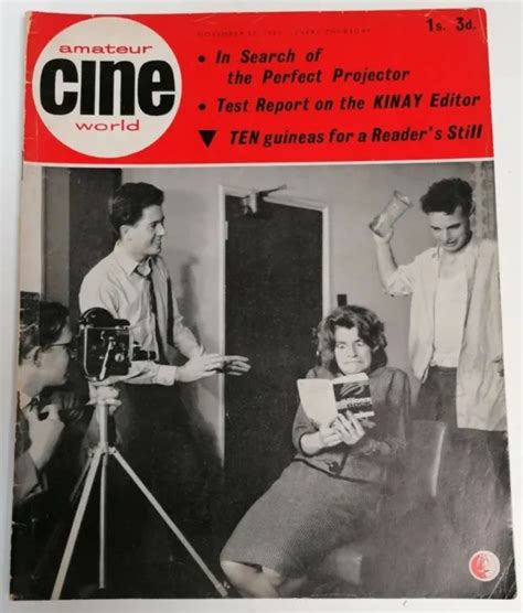 Magazine Vintage Amateur Cine World Film Making Magazine Date Nov 22nd 1962 Eur 399 Picclick Fr