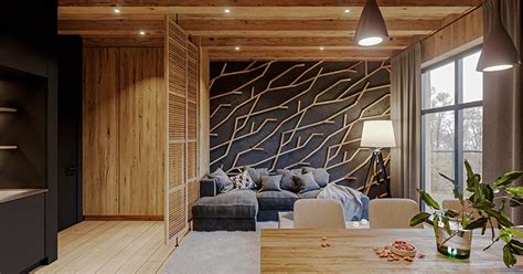Accent Walls Designed To Look Like Branches Architecture Design