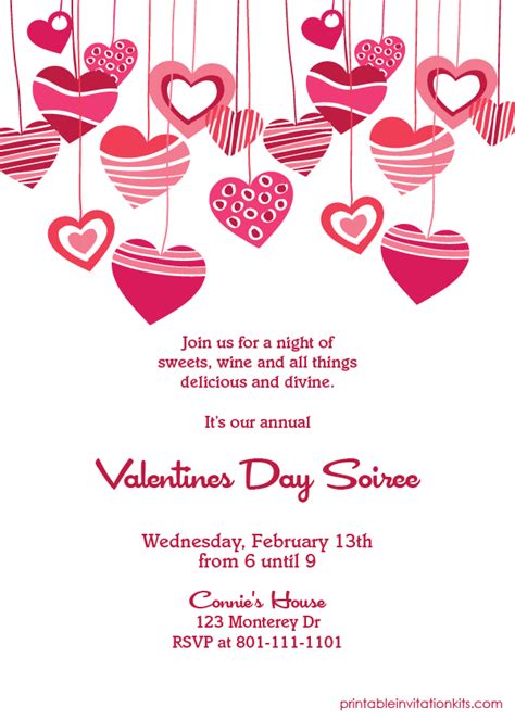 Free Pdf Download Hearts Valentinewedding Invitation Template Is