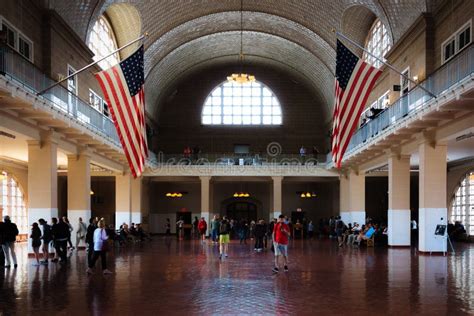 Great Hall Of The Immigration Museum On Ellis Island New York City