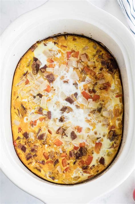 Crock Pot Breakfast Casserole Confessions Of A Fit Foodie