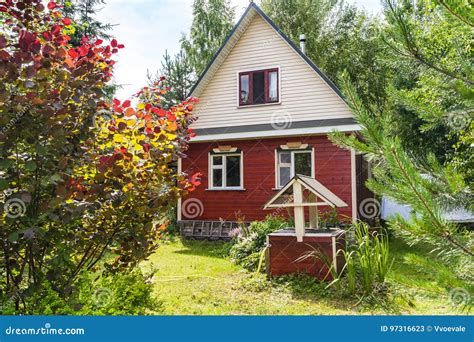 Simple Cottage And Well On Backyard In Village Stock Image Image Of
