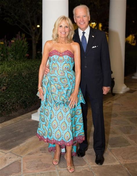 the story behind jill biden s wax print dress at last night s white house dinner the