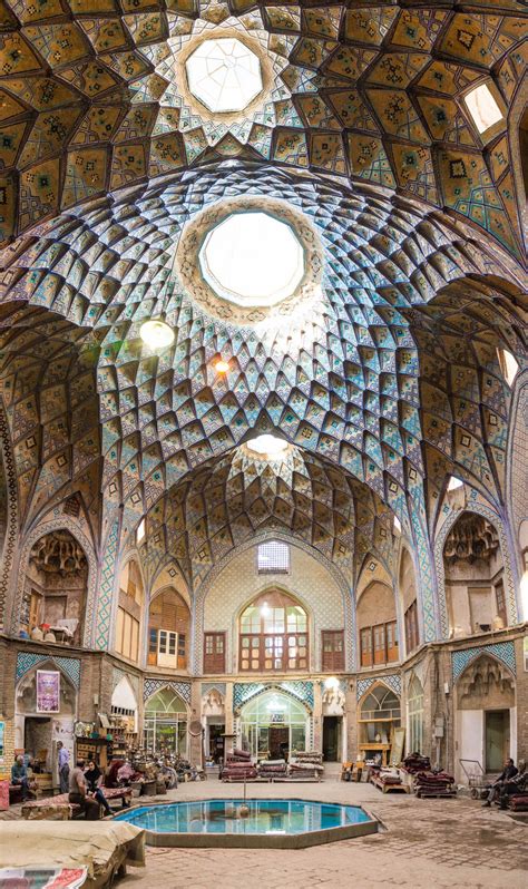 A Caravanserai In The Center Of The Bazaar In Kashan Iran