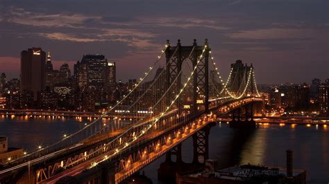 1920x1080 1920x1080 City Usa New York City Bridge Night Manhattan