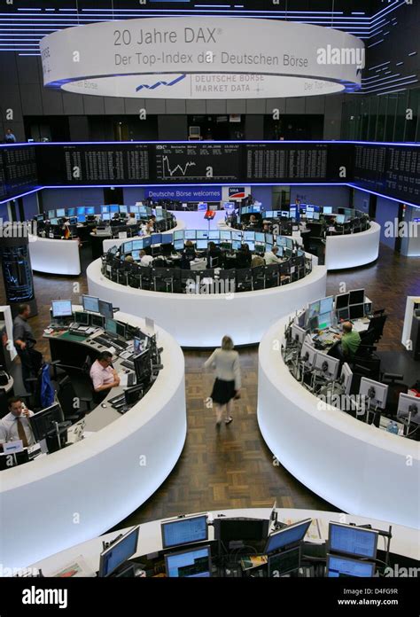The Trading Floor Of Deutsche Boerses Frankfurt Stock Exchange In