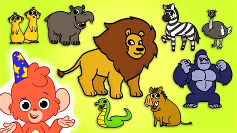 Learn Wild Animals Names And Sounds Safari Zoo Animal