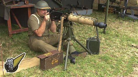 Original Ww2 Vickers Machine Gun Being Fired Gas Powered Youtube