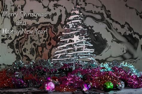 Een Mooie Kerstboom Met De Decoratie De Sterren En De ...