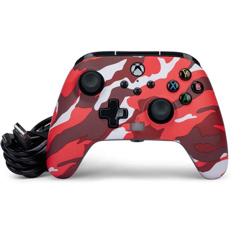 Powera Enhanced Wired Controller For Xbox Red Camo Big W