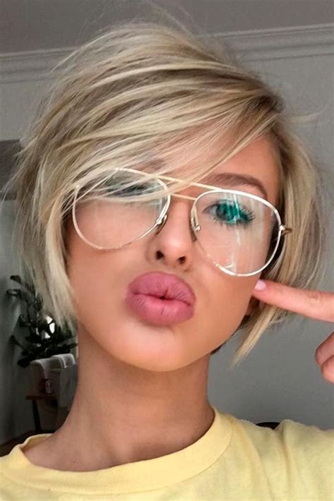 Fabulous Blonde Short Hairstyles For Round Faces Kapsels Haarstijlen My Xxx Hot Girl