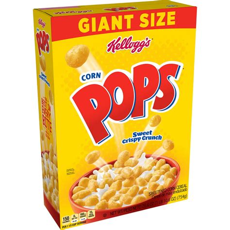 Kelloggs Corn Pops Breakfast Cereal Original Giant Size 266oz