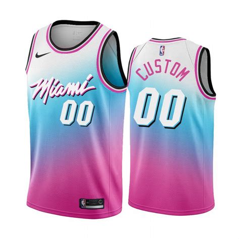The most common miami heat city jersey material is ceramic. Men Miami Heat 00 custom blue pick city edition vice 2020 nba jersey