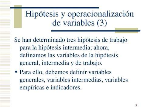 Ppt Hipótesis Y Operacionalización De Variables Powerpoint