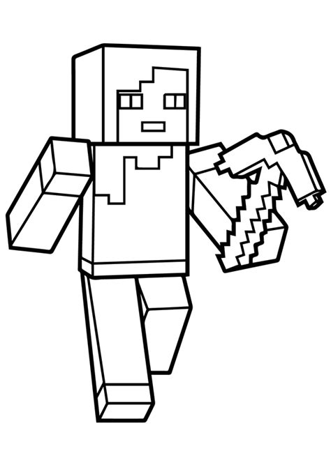 View Minecraft Steve And Alex Coloring Pages Images