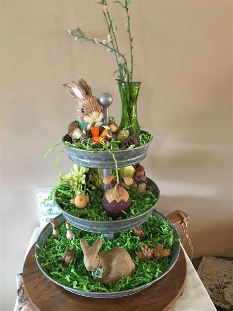 Ceramic easter plates pottery barn. Pottery Barn Easter 3 tiered galvanized tray | Easter ...