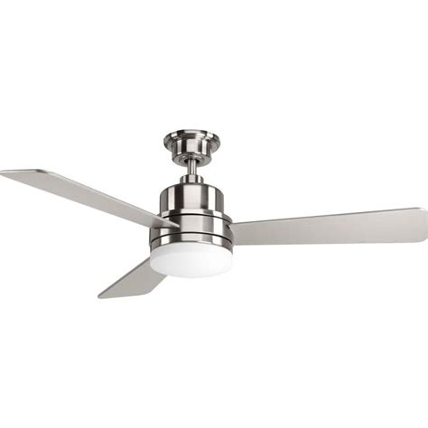 Brushed nickel ceiling fan are elegantly designed to fit into all types of interior decorations regardless of whether you use them residentially or commercially. Progress Lighting Trevina 52-in Brushed Nickel Indoor ...