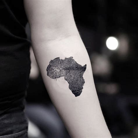 Small West African Continent Illustrative Tattoo Design Safe And Non