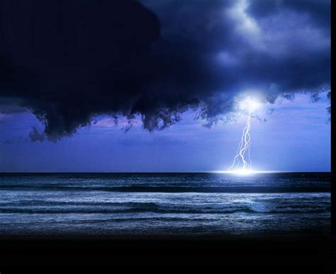 Thunderstorm With Lightning ☁ Earth Weather Ocean Storm Beautiful