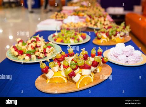 Sweet Buffet Table Beautifully Decorated Catering Banquet Table With