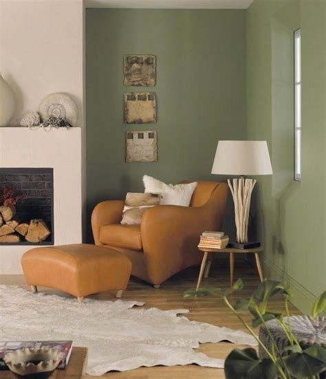 Sage green throw pillow by pakaku. green-wall color-ideas-olive-green-living room-leather ...