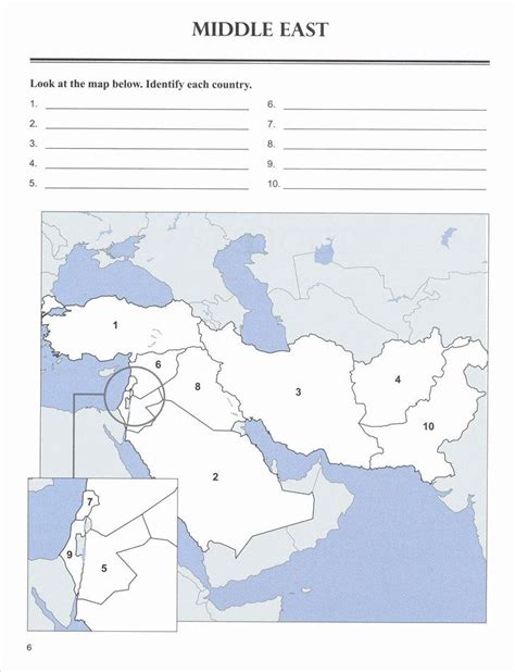 Middle East Map Worksheet Best Of Geography 1 Workbook Middle East