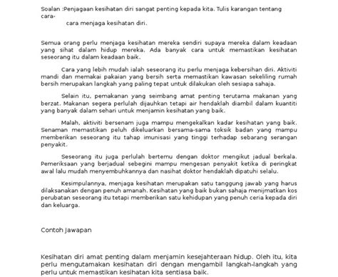 Gaya hidup sihat merujuk kepada amalan atau tabiat yang meningkatkan tahap kesihatan dan meninggalkan tabiat yang. Karangan Menjaga Kebersihan Diri / Contoh Ulasan Jawapan ...