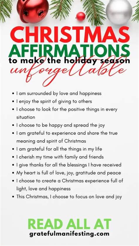 55 Christmas Affirmations To Enjoy And Have The Best Season 2023