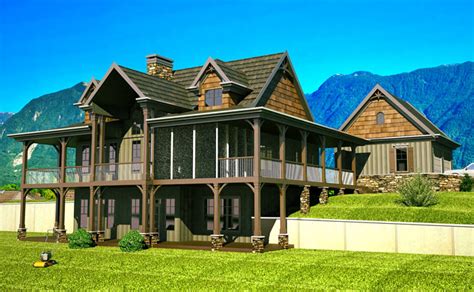 Having a loft means more space is left on the main floor of your cabin and you gain a very cozy private sleeping corner for a good night sleep. Open Floor Plan with Wrap Around Porch | Banner Elk II