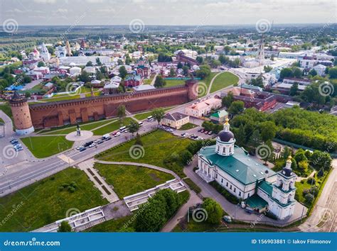 Aerial View Of Kolomna With Kremlin Stock Image Image Of Cathedrals