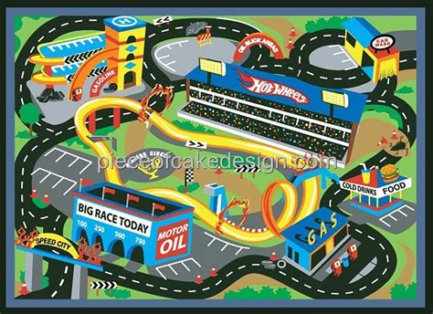 14 Sheet ~ Hot Wheels Map From Above Birthday ~ Edible Image Cake