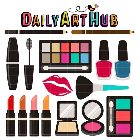 Make Up Kit Clip Art Set Daily Art Hub Graphics Alphabets And Svg