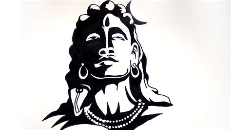 How To Draw A Sketch Of Lord Shiva Lord Shiva Drawing Step By Step