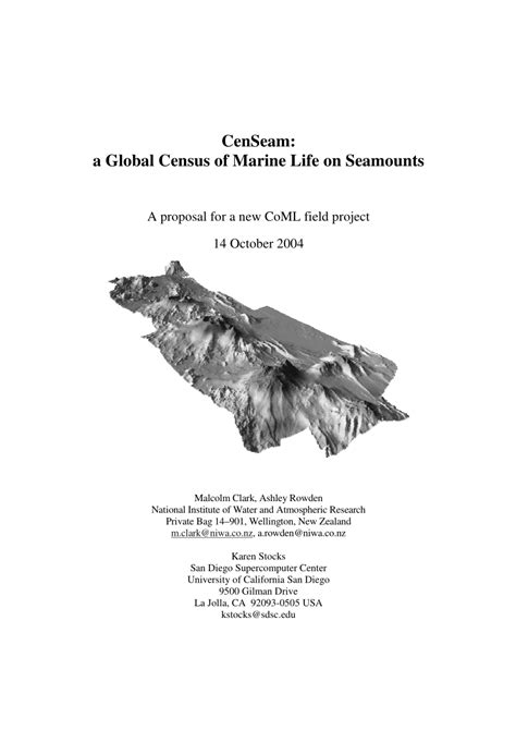 Pdf Censeam A Global Census Of Marine Life On Seamounts
